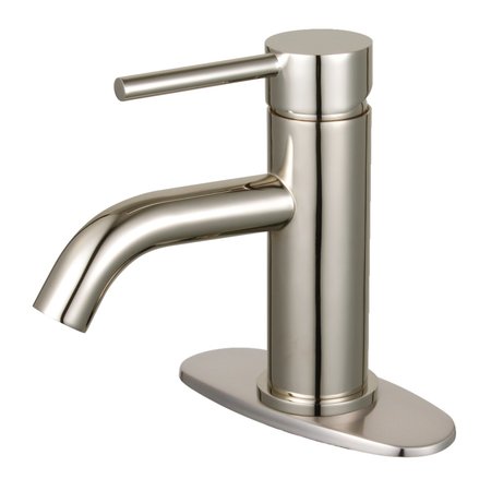 FAUCETURE LSF8228DL Concord Single-Hndl Bathroom Faucet W/Push Pop-Up Drain, Nkl LSF8228DL
